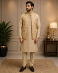 The Royal Champagne Mussoorie Kurta & Waistcoat Ensemble