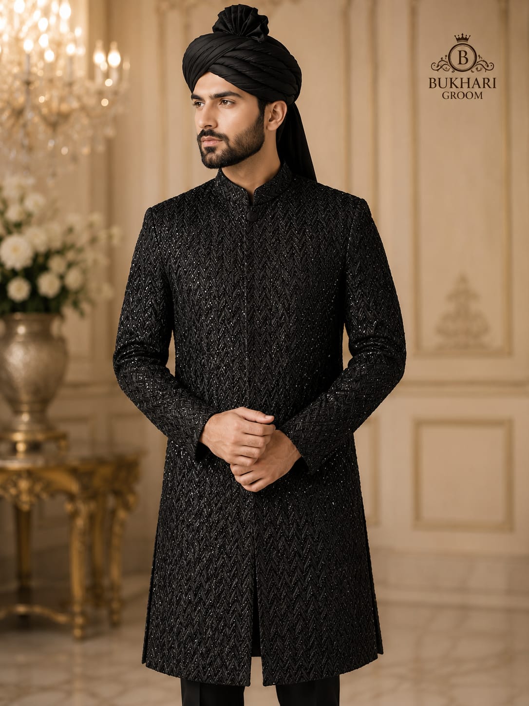 Black Sherwani