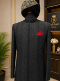 Black sherwani