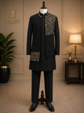Plain kurta pajama  Waistcoat fabric jacket Open style with handmade