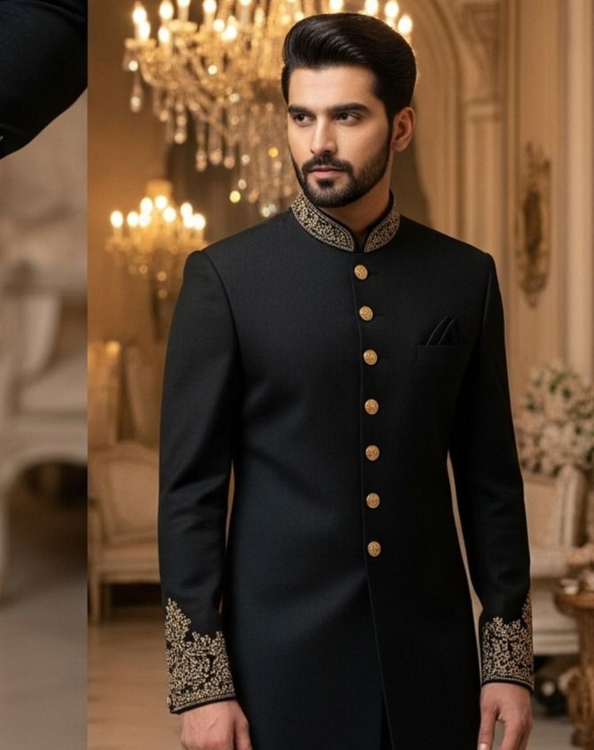 BLACK HNMT SHERWANI